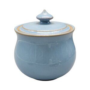 Denby-Langley Colonial Lidded Sugar Bowl Earthenware VTG Discontinued England